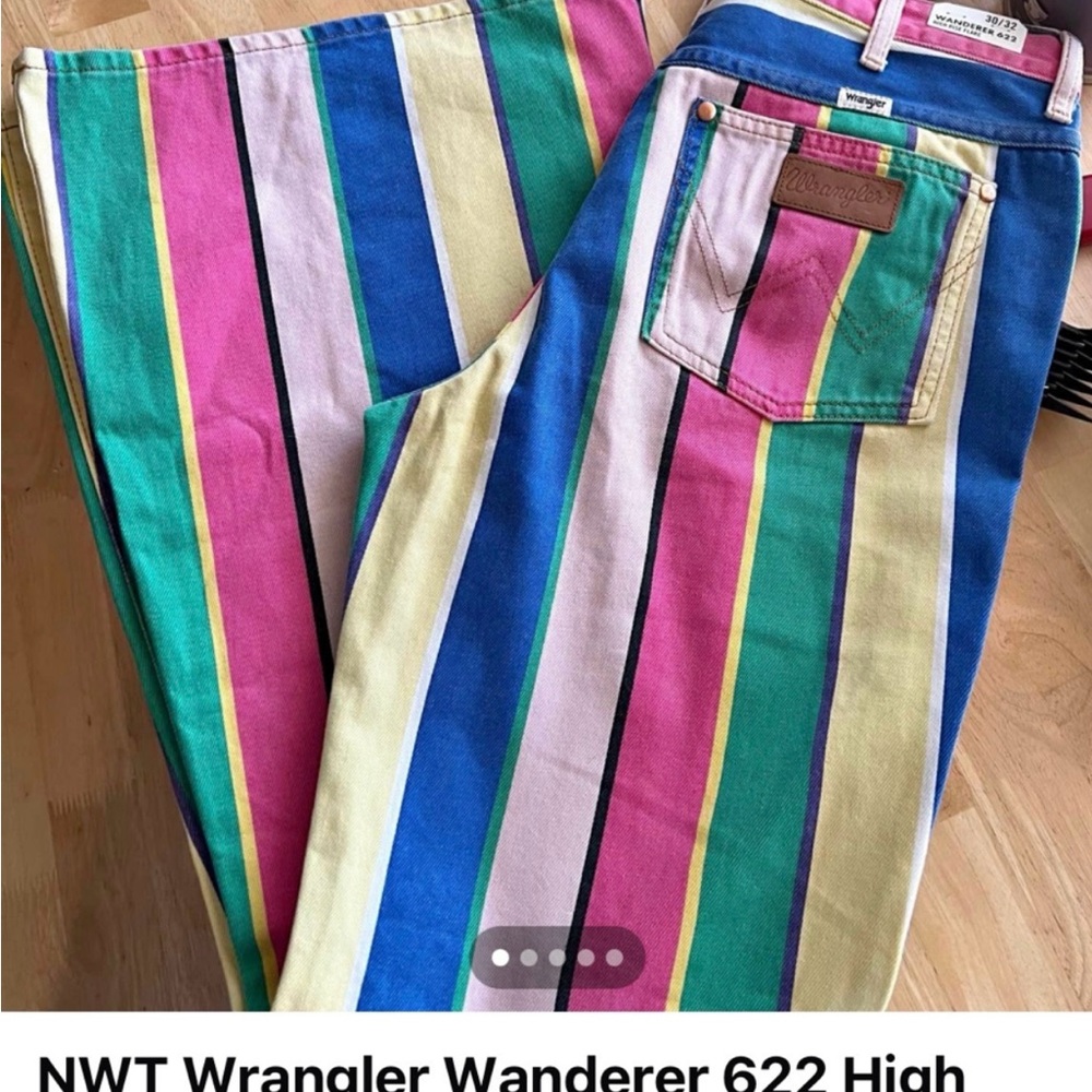 Wrangler Multicolor Striped High Rise Jeans